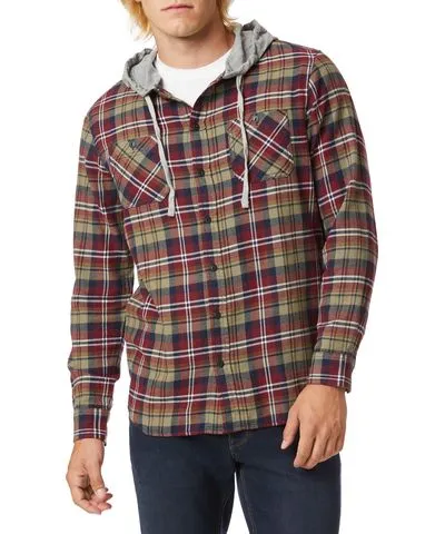 8/14/2020 UNIONBAY | Red and Green Plaid Flannel Hoodies for Men