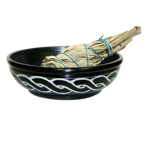 Black Soap Stone Carved Bowl 5