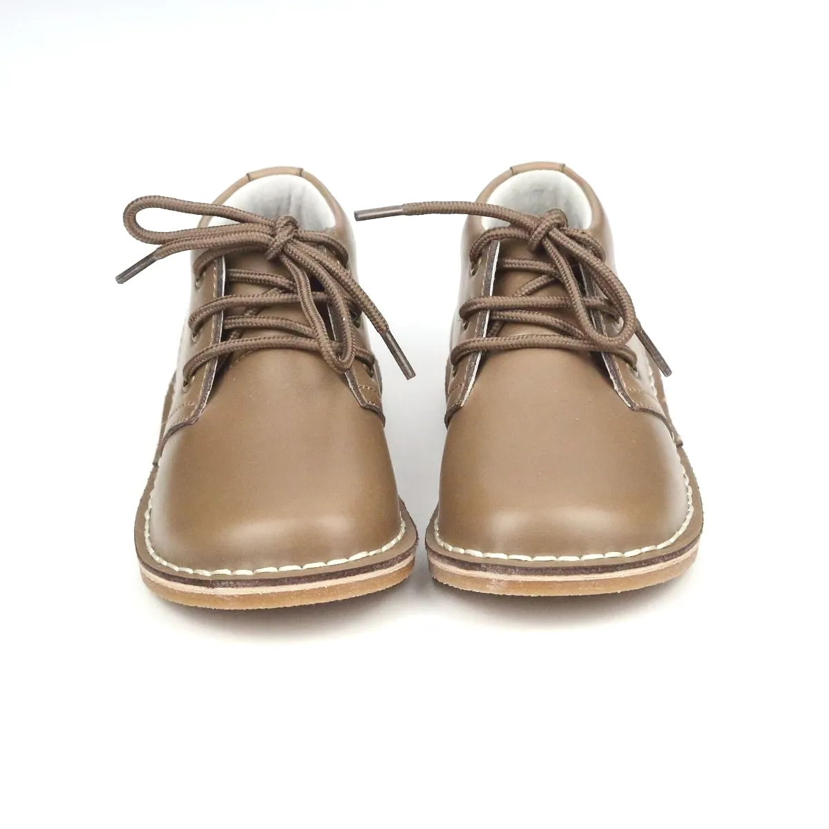 Boys Logan Waxed Leather Lace Up Shoes