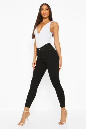 Butt Shaper Mid Rise Skinny Jeans