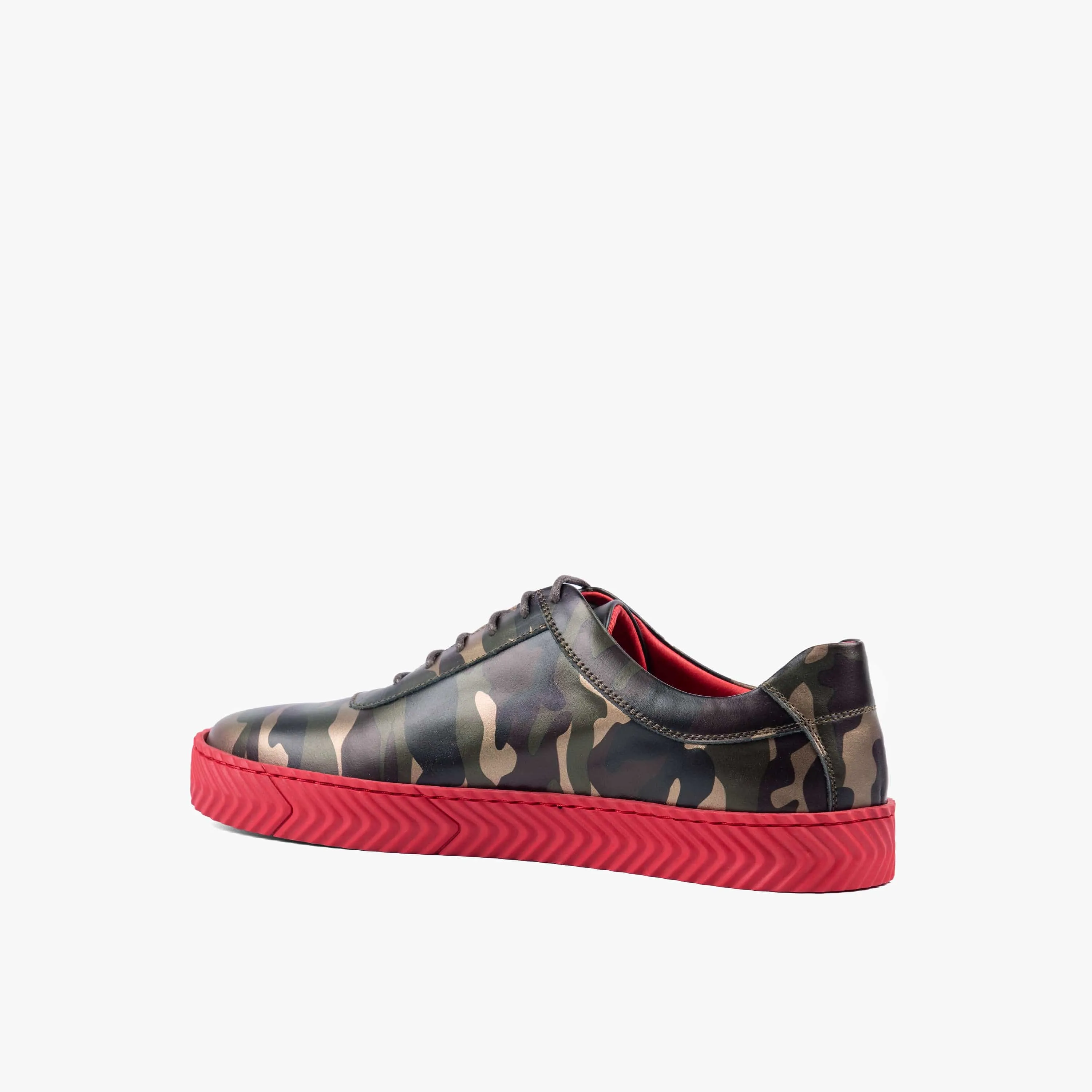 Cody Camo Leather Lace Up Sneakers