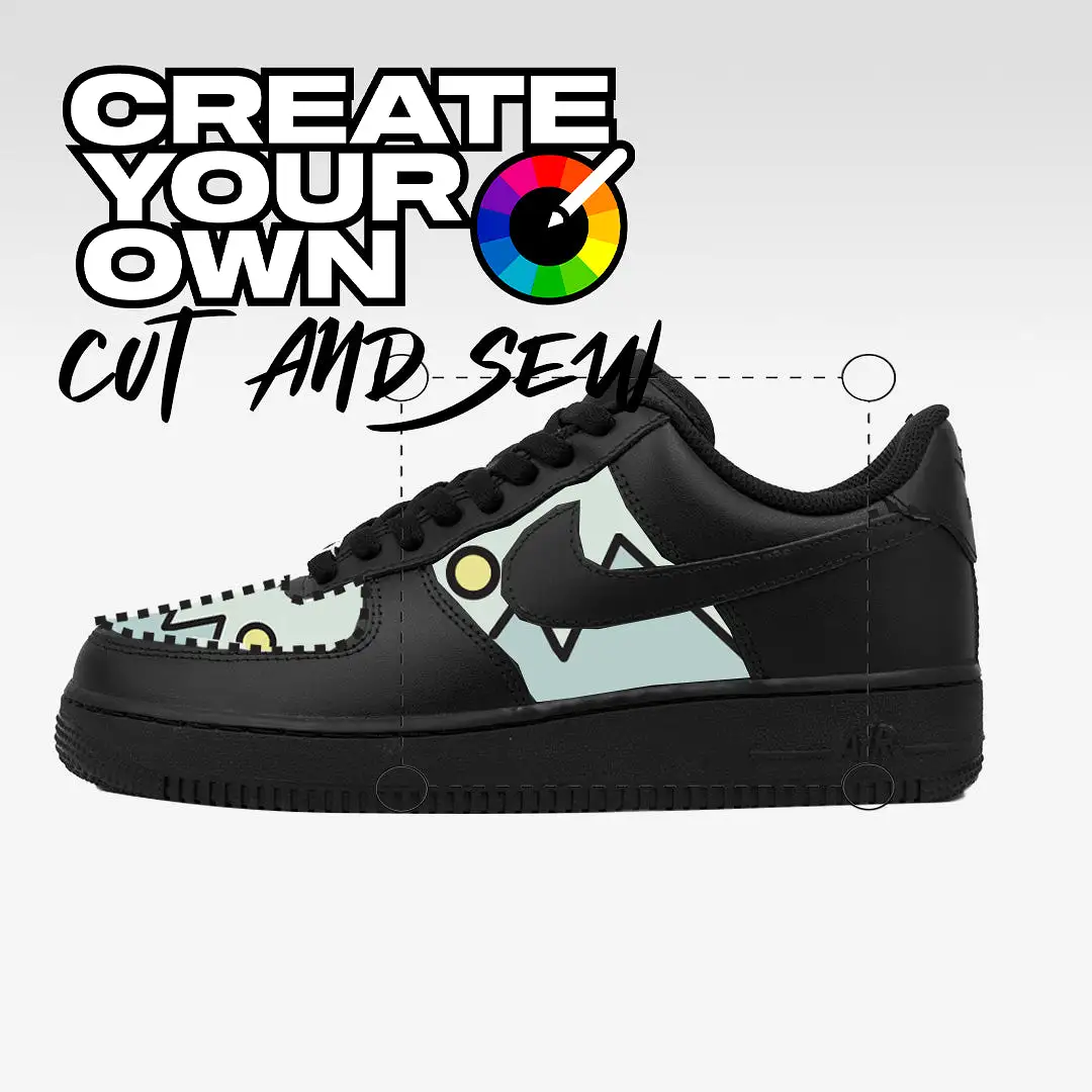 Cut & Sew (Create Your Own) - Black Air Force 1 Custom