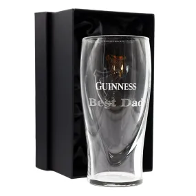 Engraved Best Dad Guinness Gravity Pint with Gift Box