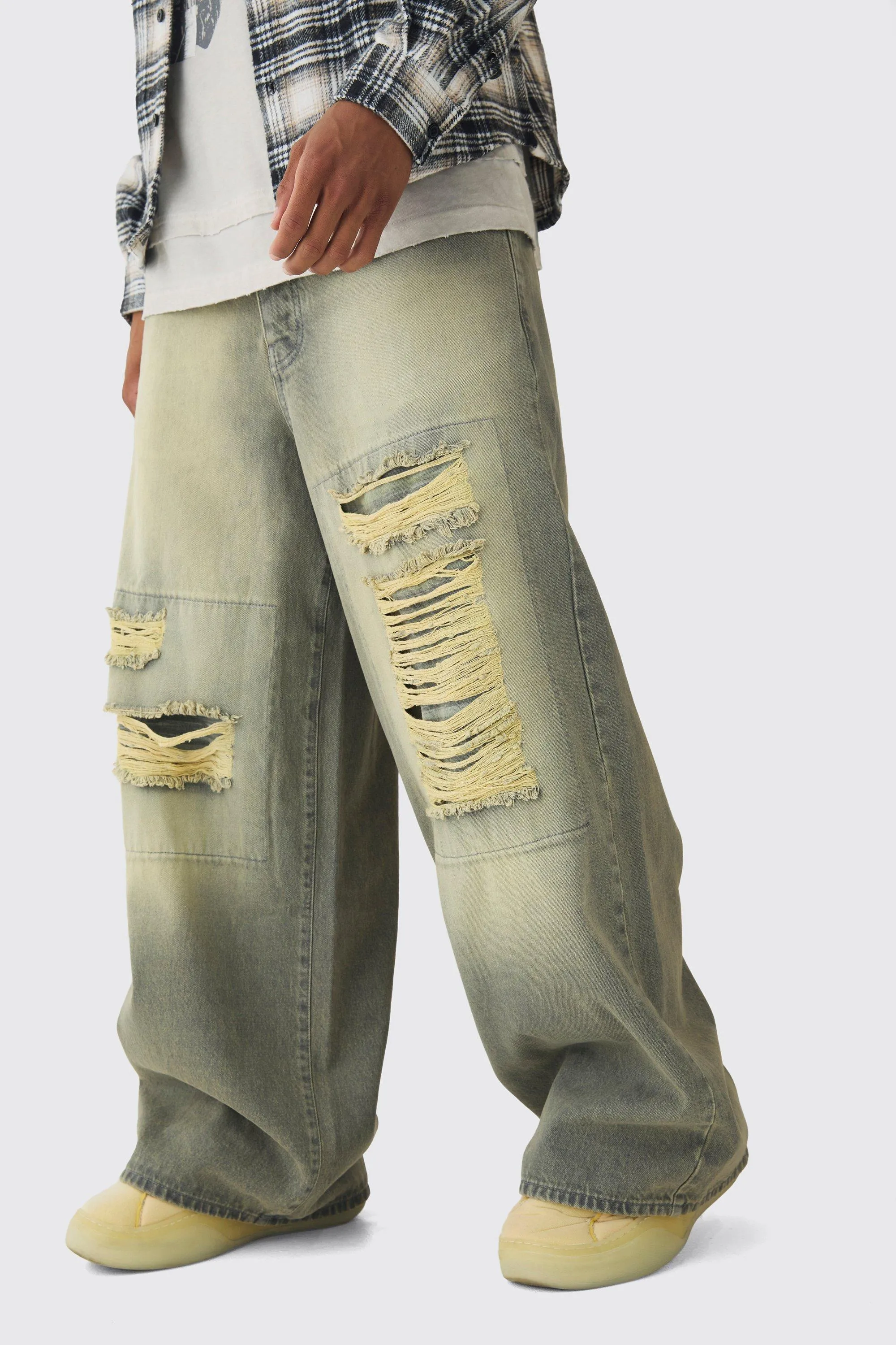 Extreme Baggy Rigid Box Ripped Jeans