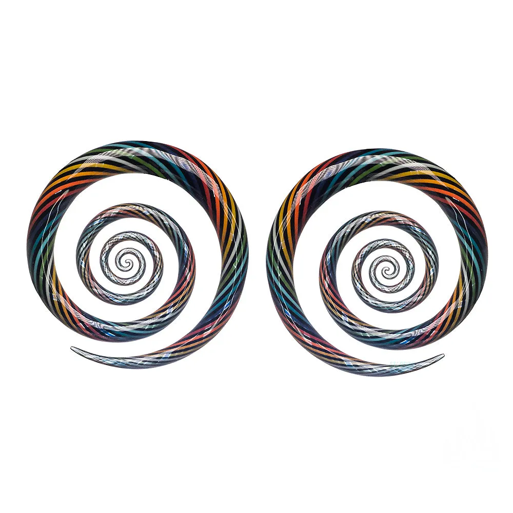 Glass Spirals - Rainbow Swirl