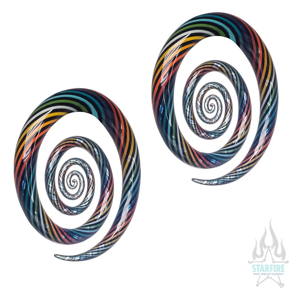 Glass Spirals - Rainbow Swirl