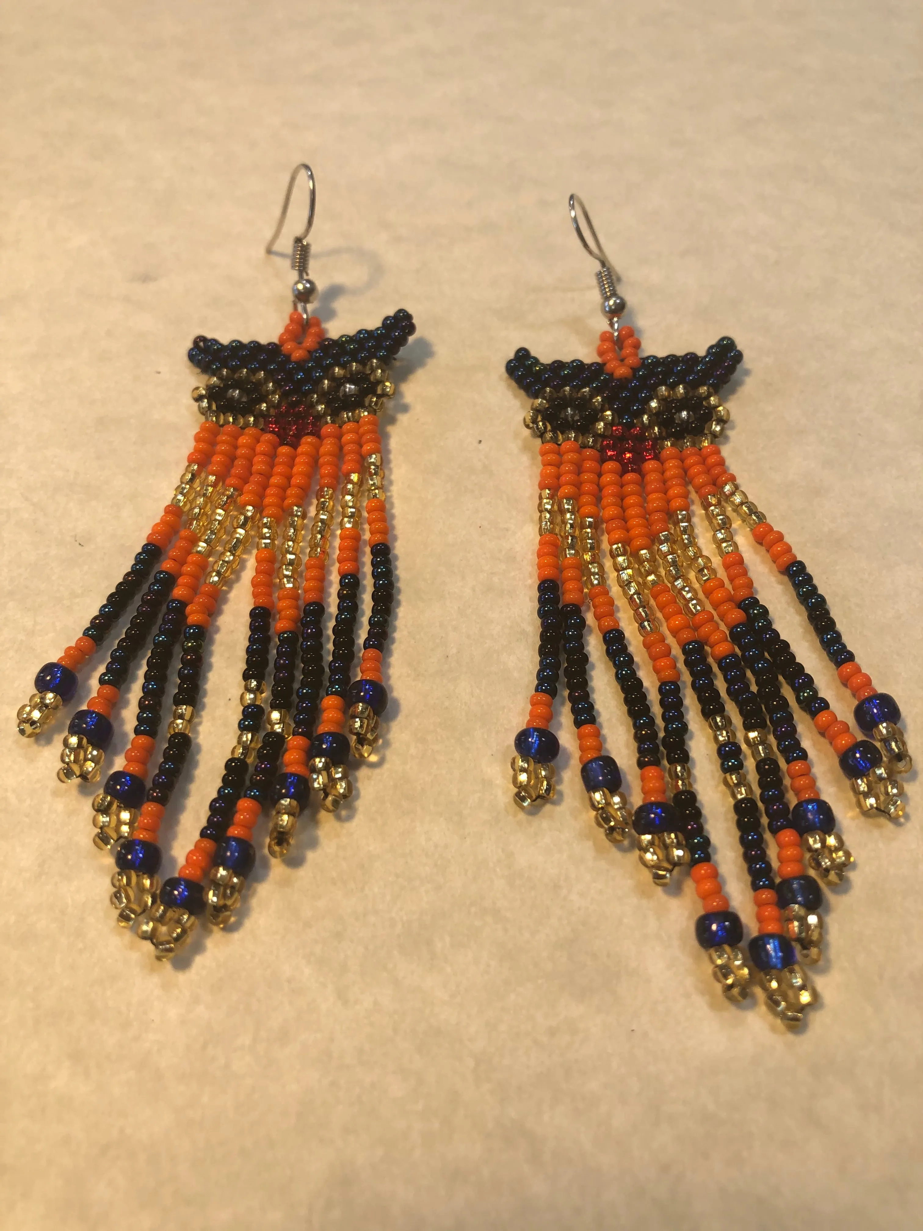 Guatemalan handcrafted glass bead earrings