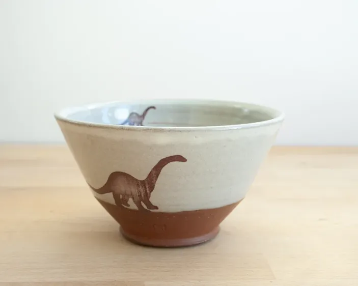 Hershberger - Bowl (Diplodocus, White)