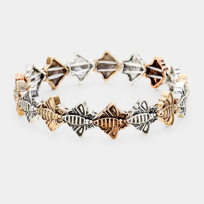 iLLASPARKZ Bee Metal Stretch Bracelet