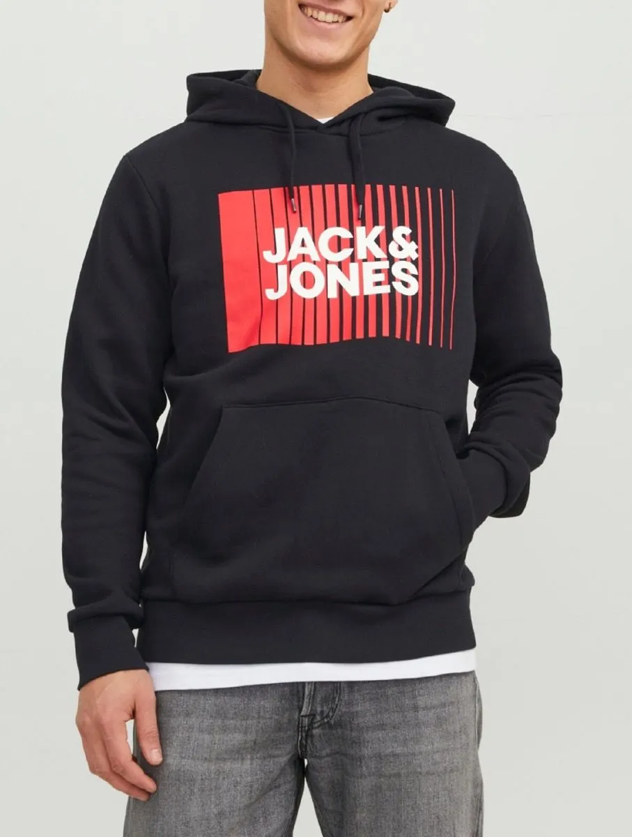 Jack & Jones Corp Logo Hooded Sweatshirts Black