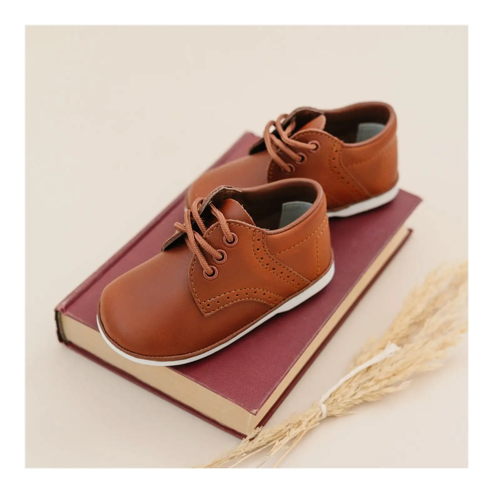 James Waxed Leather Lace Up Shoe (Baby)