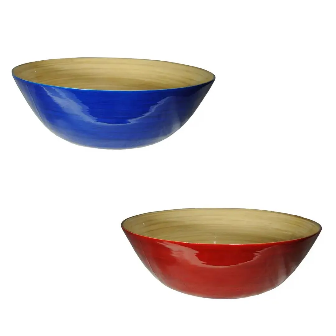 Lacquered Bamboo Bowls, 19.7 D x 6.7 H