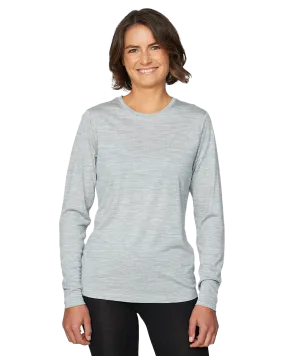 Le Bent Women's Ultralight Long Sleeve Tee - Heather Grey | Shop Shirts & Tops at Trojan Wake Ski Snow & Snow Skiers