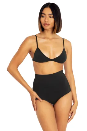 Matte Black High Waisted Nana Suit Bottoms