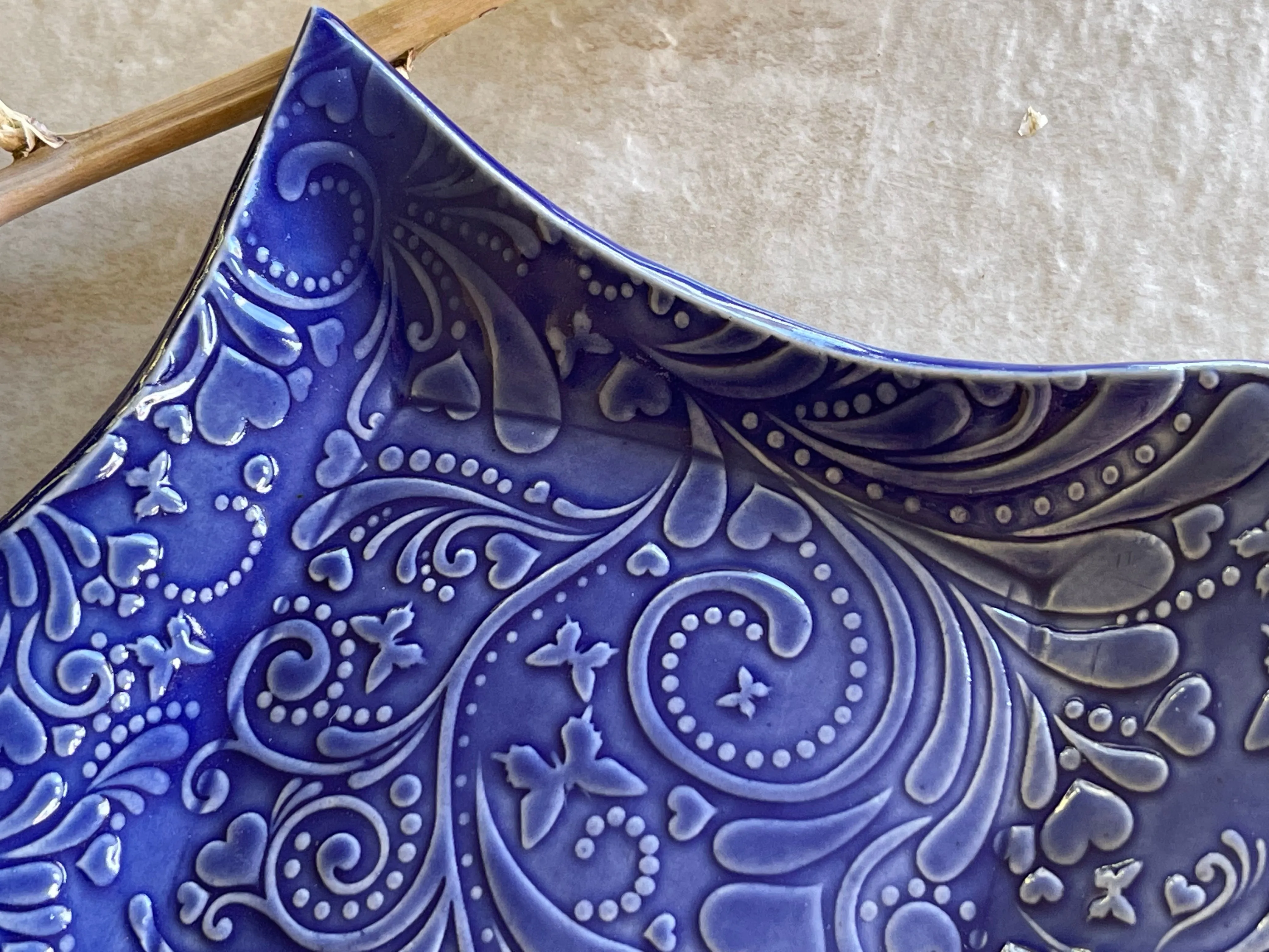 Medium Cobalt Blue Tray, Catch All Tray, Decorative Dish