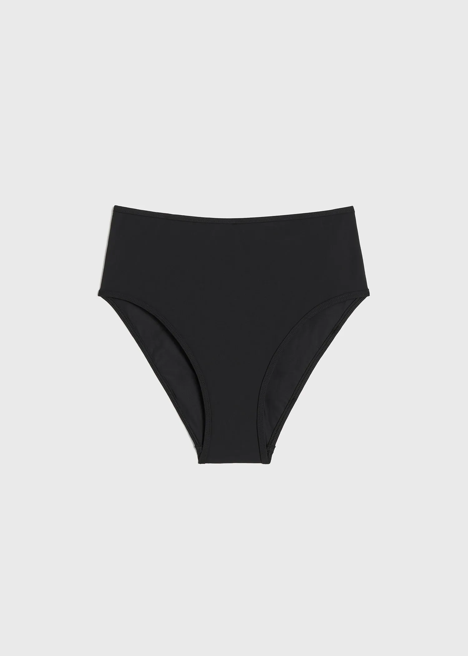 Mid-rise bikini bottoms black