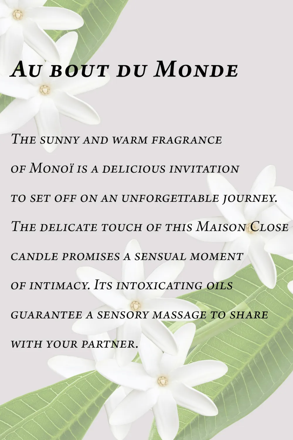 Monoi Massage Candle