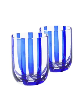 Mykonos Stripe Tumbler Glass 2P