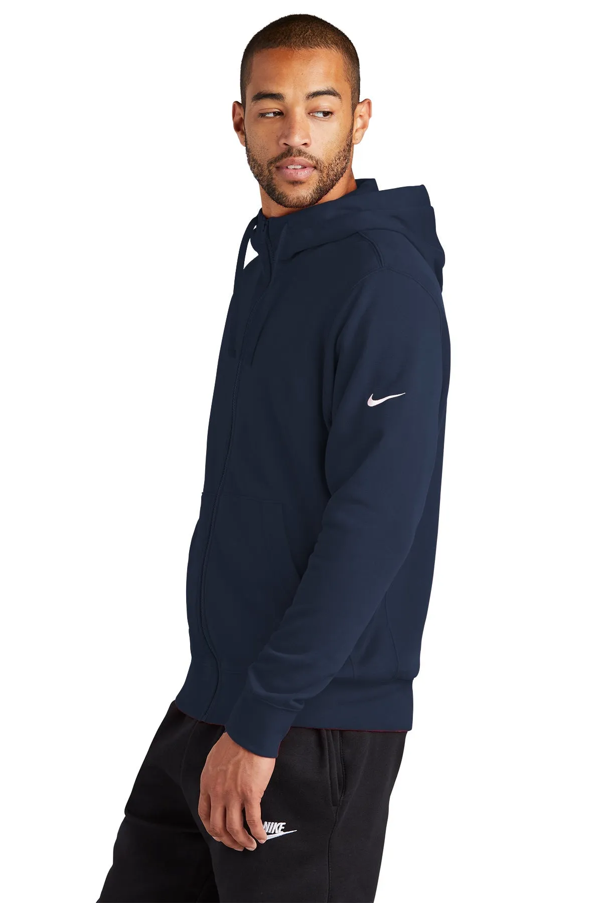 Nike Club Fleece Custom Zip Hoodies, Midnight Navy