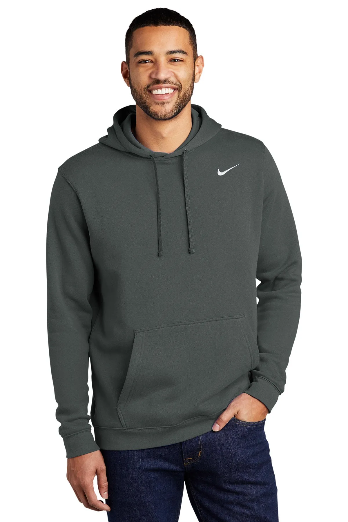 Nike Club Fleece Customized Hoodies, Anthracite