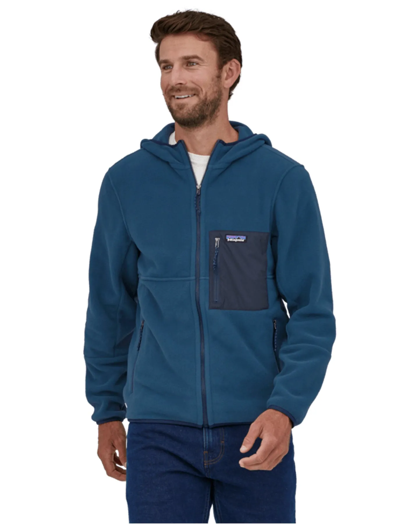 Patagonia Microdini Fleece Hoodie - Tidepool Blue | Shop Shirts & Tops at Trojan Wake Ski Snow & Snow Skiers Warehouse