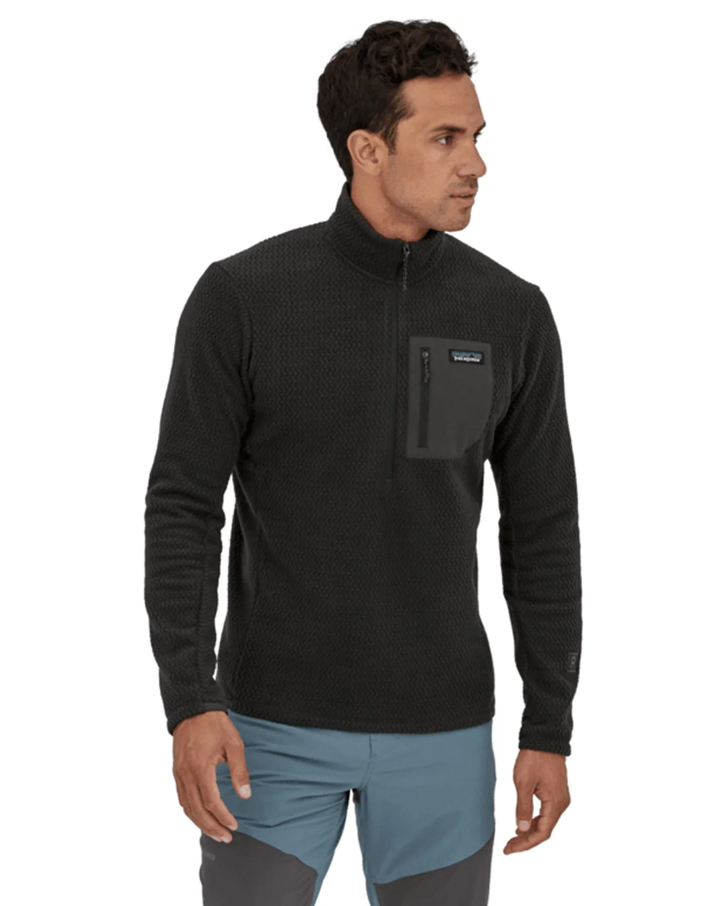 Patagonia R1 Air Zip-Neck - Black | Shop Shirts & Tops at Trojan Wake Ski Snow & Snow Skiers Warehouse