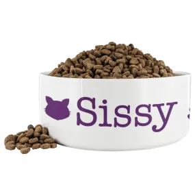 Personalized Cat Bowl Sissy