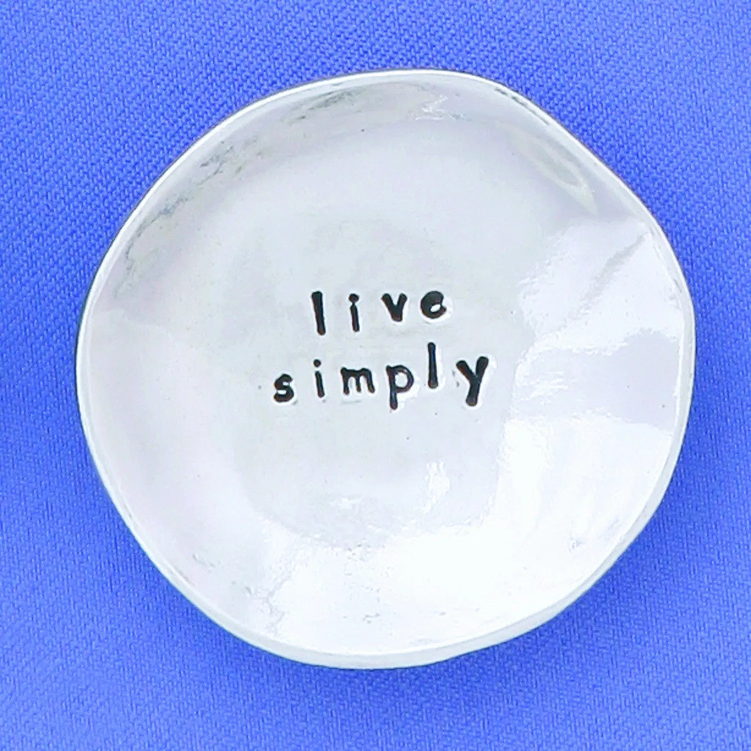 Pewter Trinket Dish Live Simply - small