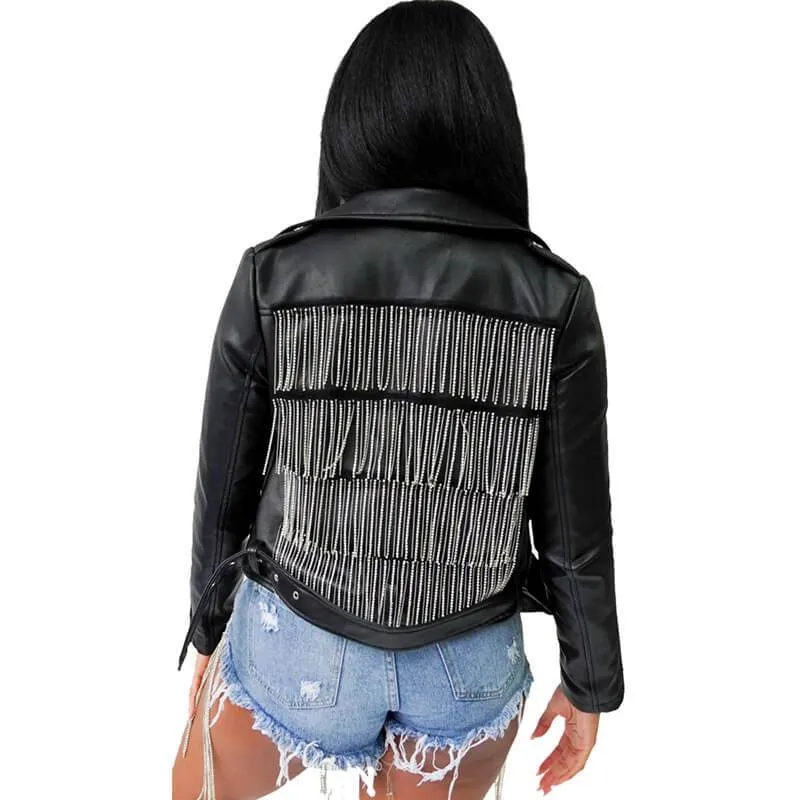 Plus Size Black Leather Jacket - Wholesale Womens Tops