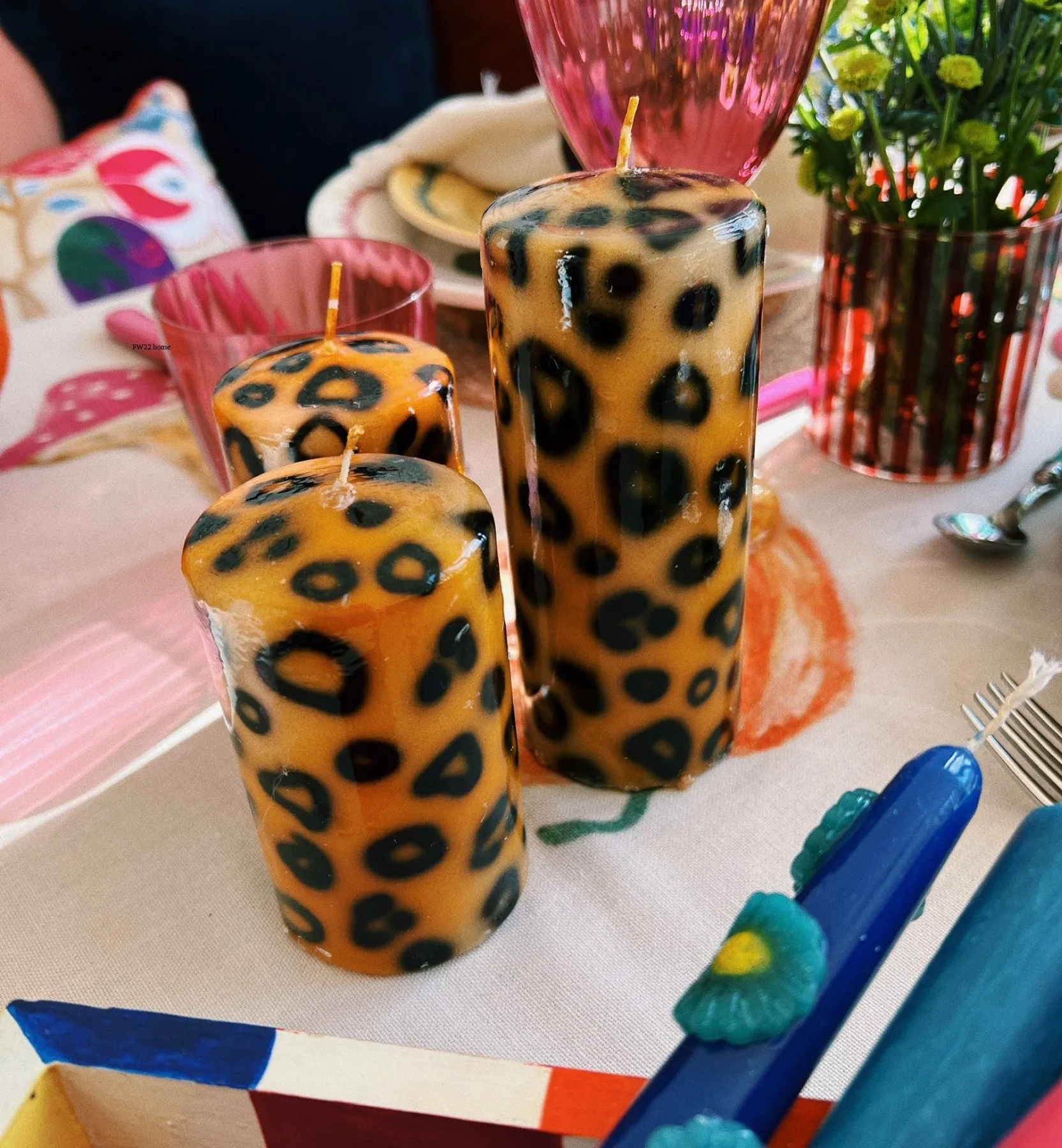 Short Leopard Print Blunt Candle