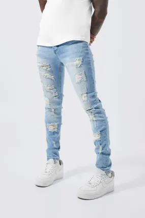 Skinny All Over Ripped Jeans