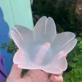 Soft pink glass cherry blossom bowl