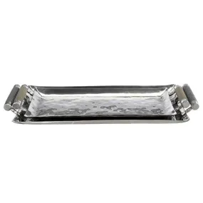 Stainless Steel & Shagreen Rectangular Tray (Small/Medium)