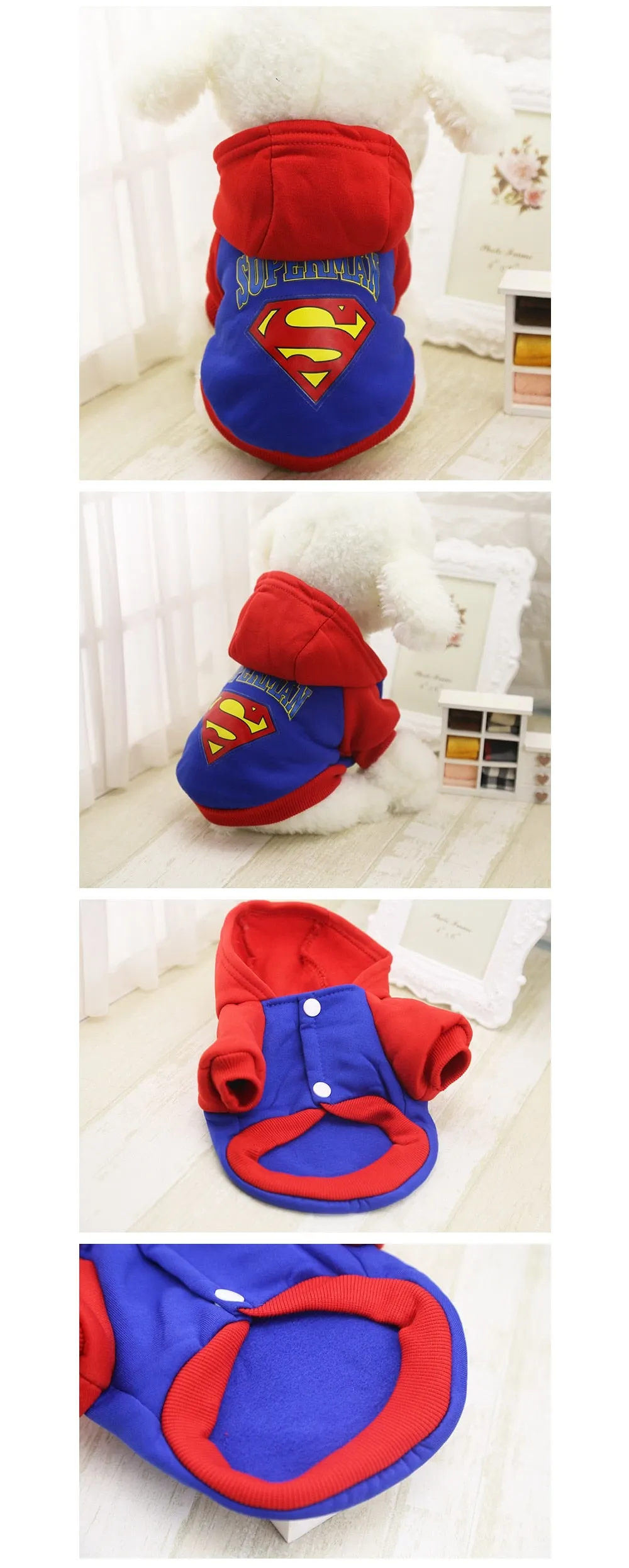 Superhero Logo Printed Dog's War Hoodies