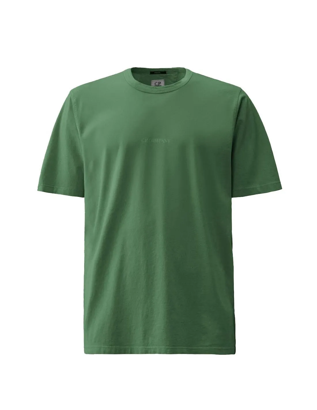 T-shirt C.P. Company uomo 16CMTS085A resist dyed logo verde