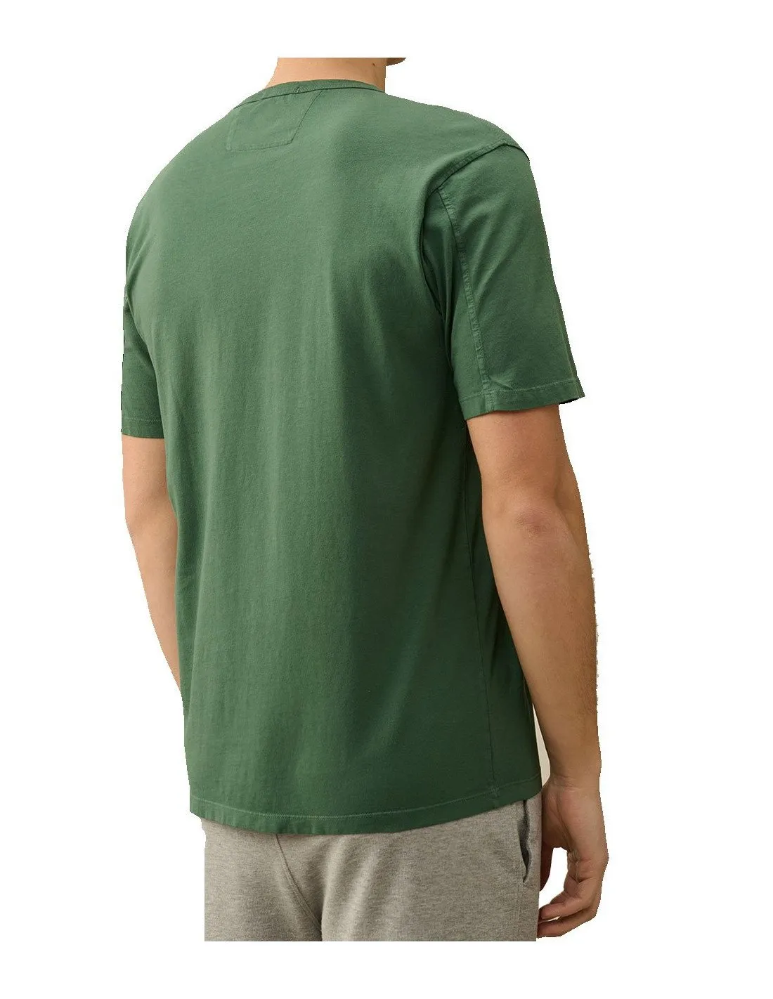 T-shirt C.P. Company uomo 16CMTS085A resist dyed logo verde