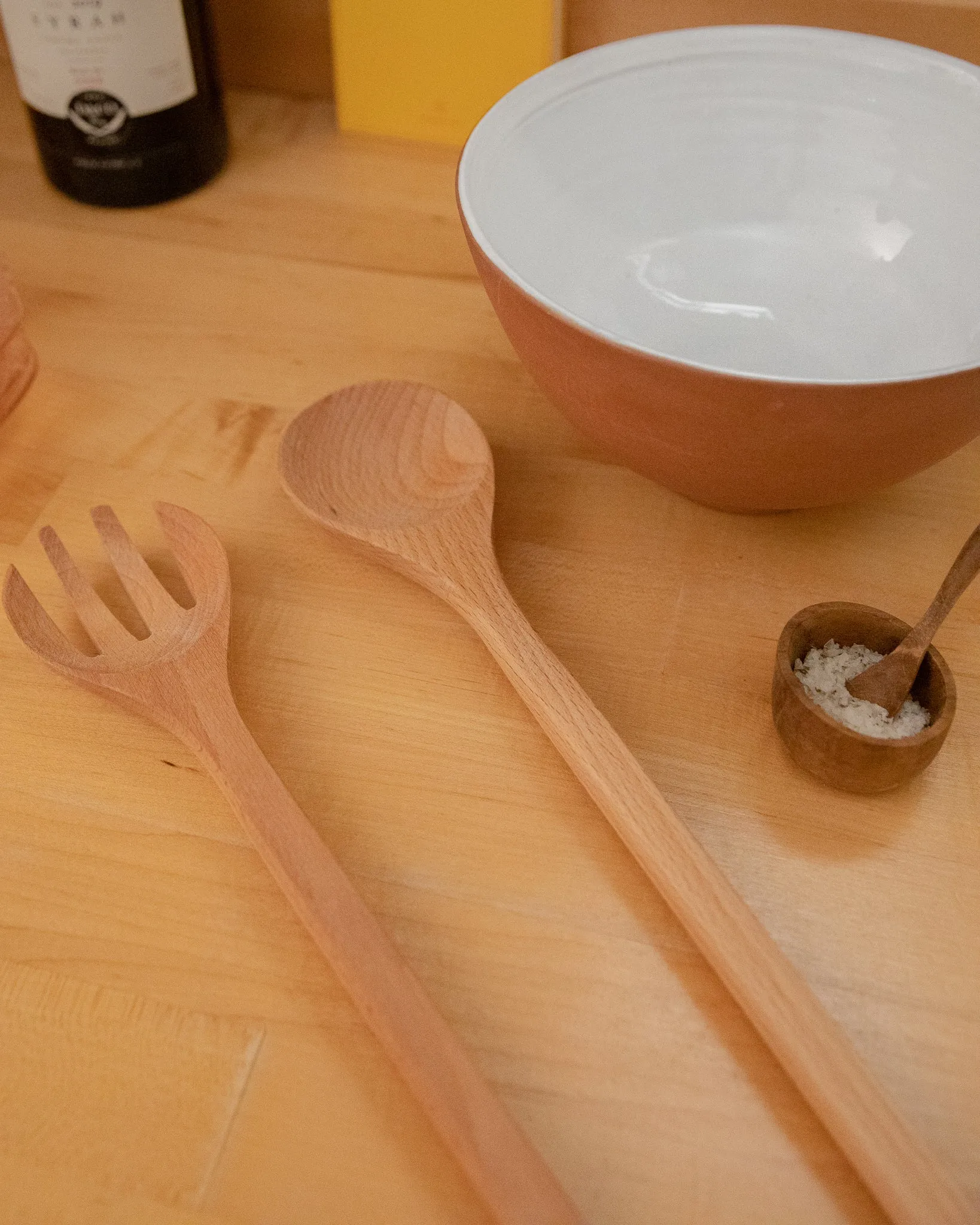 Teak Root Cellar and Spoon Set