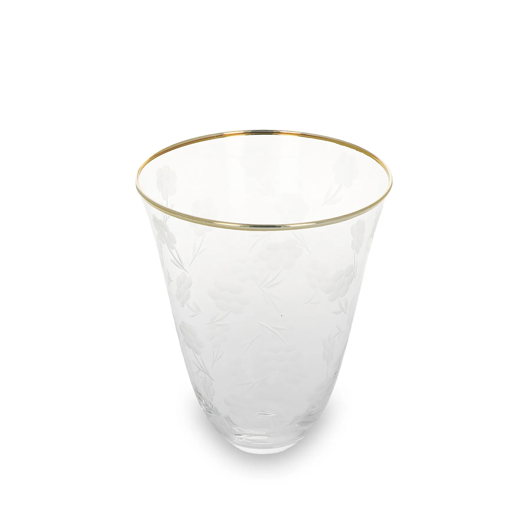 The Etched Glass, Set of 6 - Gold Candy / Glass