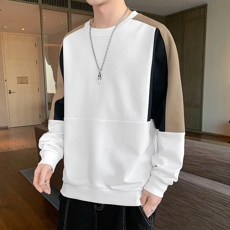 Xituodai Fashion Hoodie Men Sweatshirt Autummn Patchwork O Neck Hip Hop Pullover Streetwear Mens Hoodies Sweatshirts Causal Mens