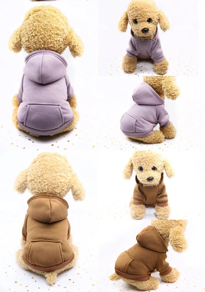 XS-2XL Pet Dog Soft Fleece HoodieS