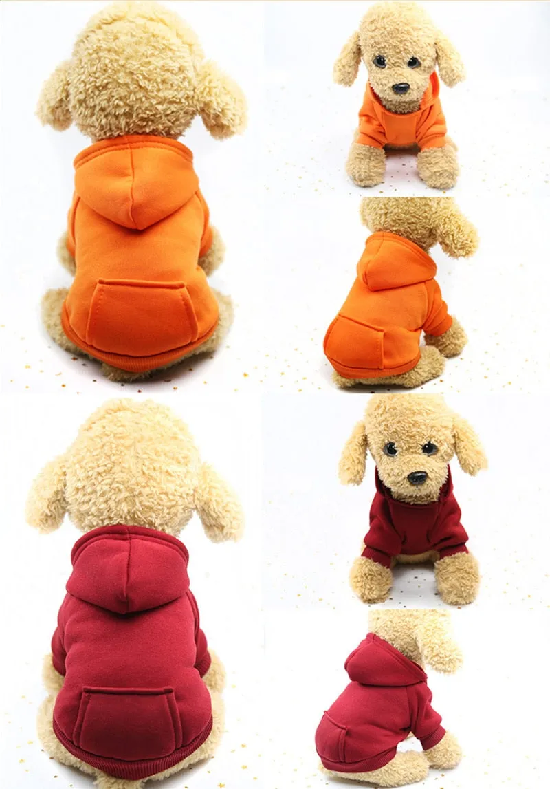 XS-2XL Pet Dog Soft Fleece HoodieS