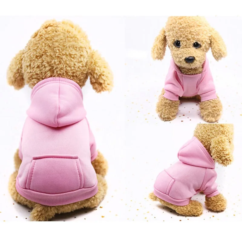 XS-2XL Pet Dog Soft Fleece HoodieS